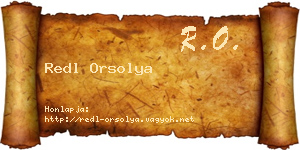 Redl Orsolya névjegykártya